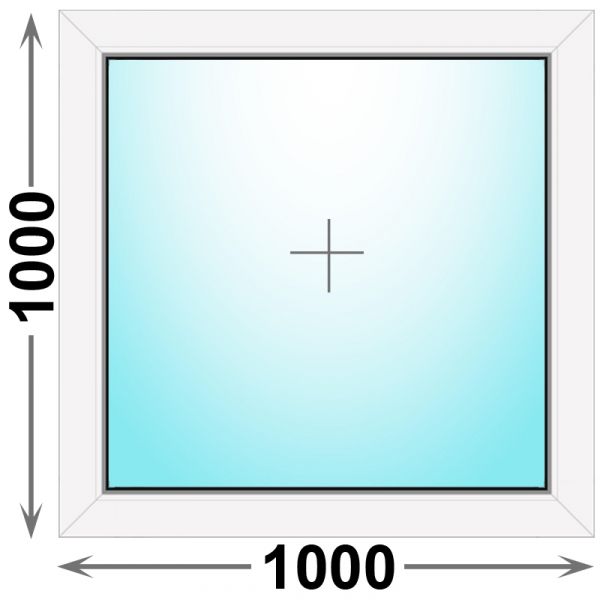 Пластиковое окно 1000x1000 глухое (Veka WHS)