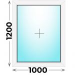 Пластиковое окно 1000x1200 глухое (MELKE)