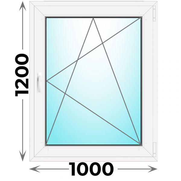 Окно 1000x1200 одностворчатое (Novotex)