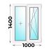 Пластиковое окно 1000x1400 двухстворчатое (Veka WHS)