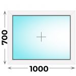 Пластиковое окно 1000x700 глухое (MELKE)
