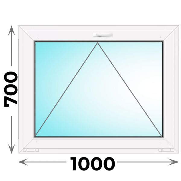 Пластиковое окно 1000x700 одностворчатое (Veka WHS)