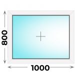 Пластиковое окно 1000x800 глухое (MELKE)