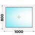 Пластиковое окно 1000x800 глухое (Veka WHS)