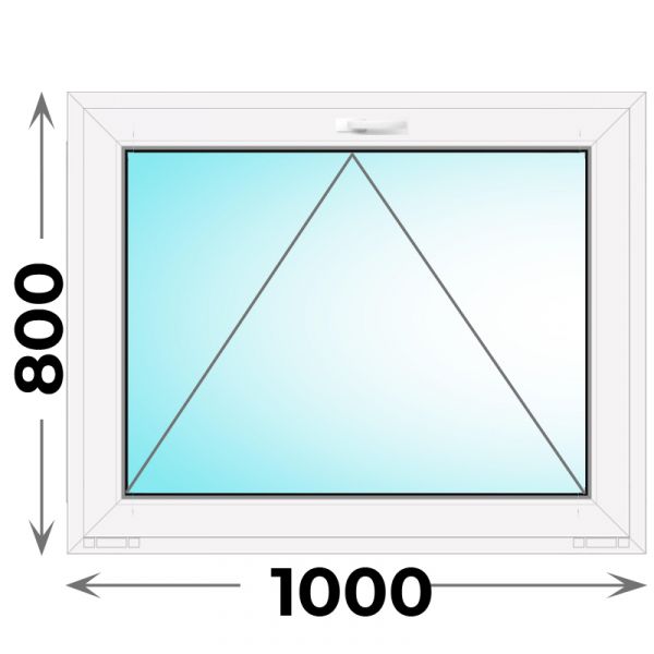 Пластиковое окно 1000x800 одностворчатое (Veka WHS)