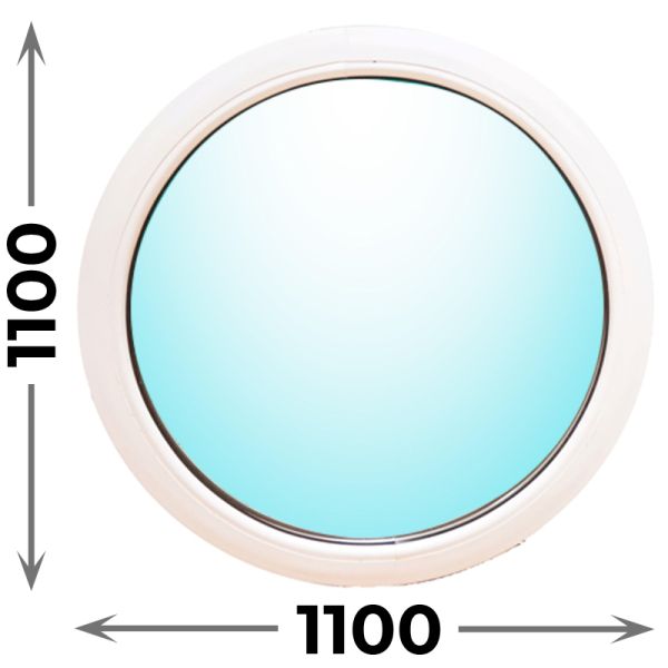 Круглое пластиковое окно Veka WHS 1100x1100 глухое