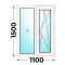 Пластиковое окно 1100x1500 двухстворчатое (MELKE)