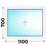 Пластиковое окно 1100x700 глухое (MELKE)