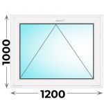 Пластиковое окно 1200x1000 одностворчатое (MELKE)