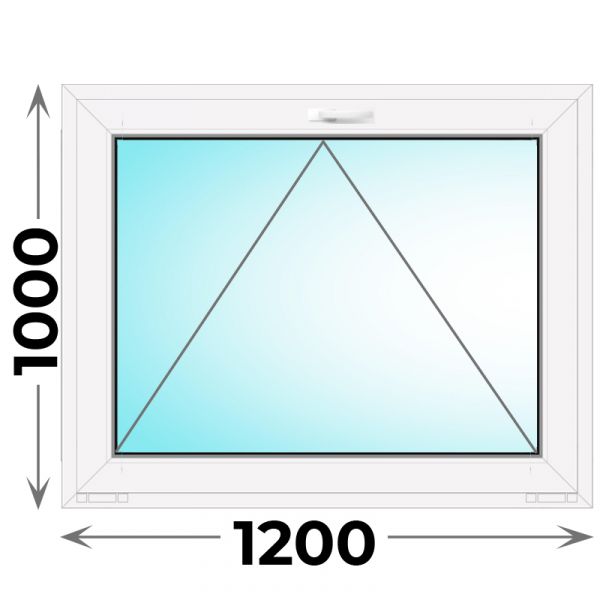 Пластиковое окно 1200x1000 одностворчатое (MELKE)