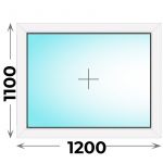 Пластиковое окно 1200x1100 глухое (MELKE)