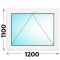 Пластиковое окно 1200x1100 одностворчатое, профиль - MELKE Lite 60 (однокамерный стеклопакет)