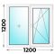 Пластиковое окно 1200x1200 двухстворчатое (MELKE)
