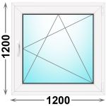 Пластиковое окно 1200x1200 одностворчатое, профиль - MELKE Lite 60 (однокамерный стеклопакет)