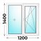 Пластиковое окно 1200x1400 двухстворчатое (MELKE)