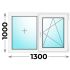 Пластиковое окно 1300x1000 двухстворчатое (Veka WHS)