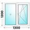 Пластиковое окно 1300x1200 двухстворчатое (MELKE)