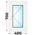 Пластиковое окно 400x700 одностворчатое (Veka WHS)