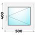 Пластиковое окно 500x400 одностворчатое (Veka WHS)