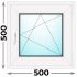 Пластиковое окно 500x500 одностворчатое, профиль - MELKE Lite 60 (двухкамерный стеклопакет)
