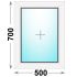Пластиковое окно 500x700 глухое (Veka WHS)