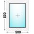 Пластиковое окно 500x800 глухое, профиль - MELKE Lite 60 (двухкамерный стеклопакет)