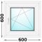 Пластиковое окно 600x600 одностворчатое (MELKE)