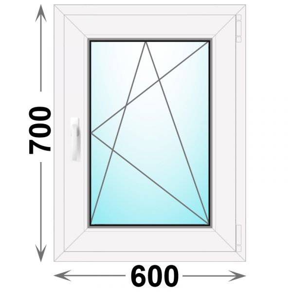 Пластиковое окно 600x700 одностворчатое (MELKE)