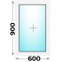 Пластиковое окно 600x900 глухое, профиль - MELKE Lite 60 (двухкамерный стеклопакет)
