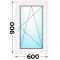 Пластиковое окно 600x900 одностворчатое (MELKE)