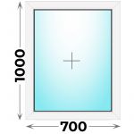 Пластиковое окно 700x1000 глухое (MELKE)