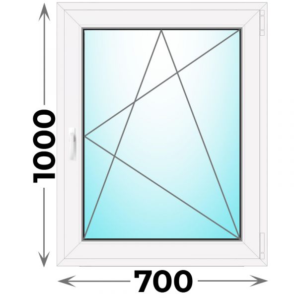 Окно 700x1000 одностворчатое (Novotex)