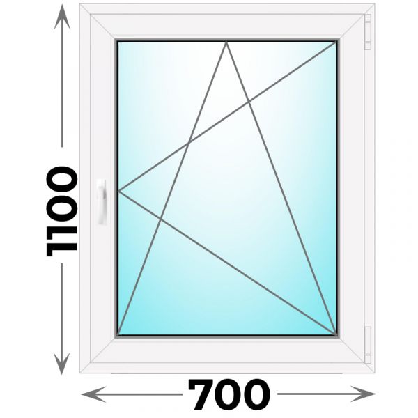 Пластиковое окно 700x1100 одностворчатое (MELKE)