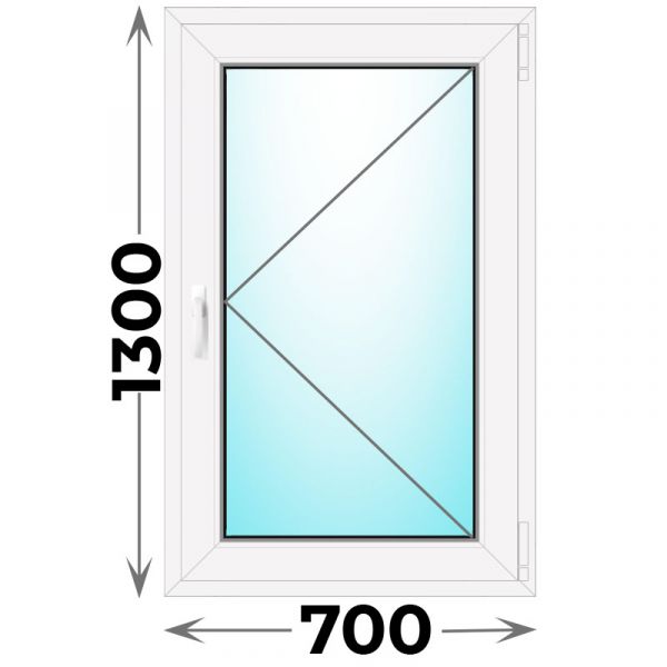 Пластиковое окно одностворчатое 700x1300 (KBE)
