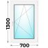 Пластиковое окно 700x1300 одностворчатое (Veka WHS)