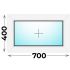 Пластиковое окно 700x400 глухое (Veka WHS)