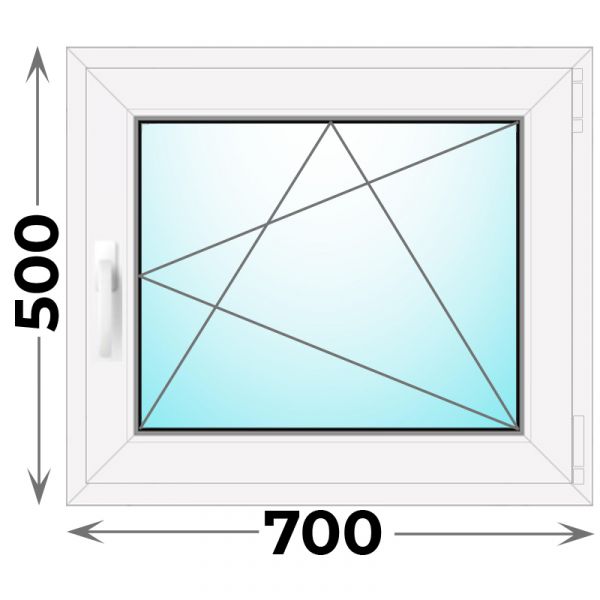 Пластиковое окно 700x500 одностворчатое (MELKE)