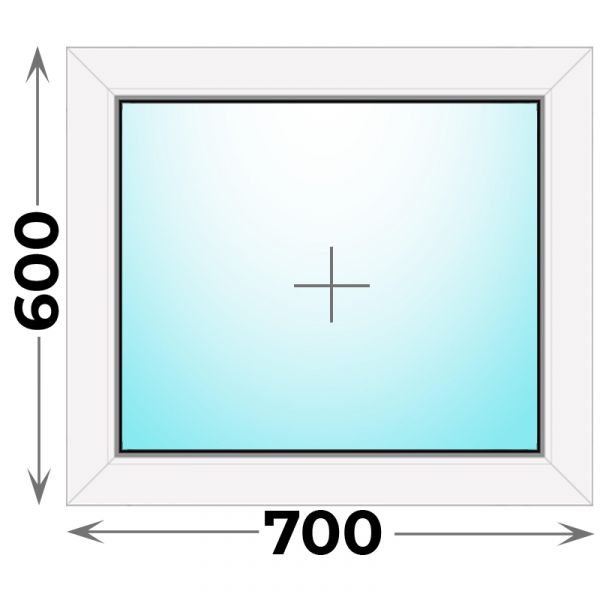 Пластиковое окно 700x600 глухое (MELKE)