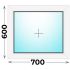 Пластиковое окно 700x600 глухое, профиль - MELKE Lite 60 (двухкамерный стеклопакет)