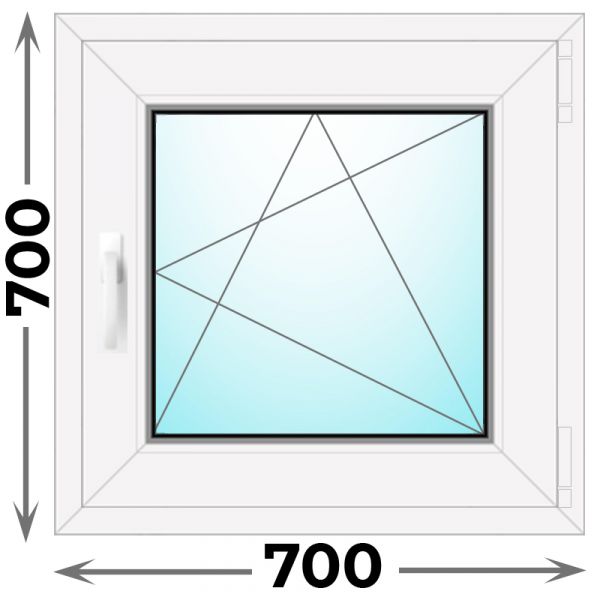 Окно 700x700 одностворчатое (Novotex)