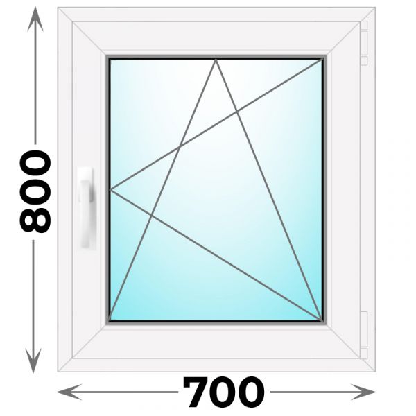 Окно 700x800 одностворчатое (Novotex)