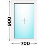 Пластиковое окно 700x900 глухое (MELKE)