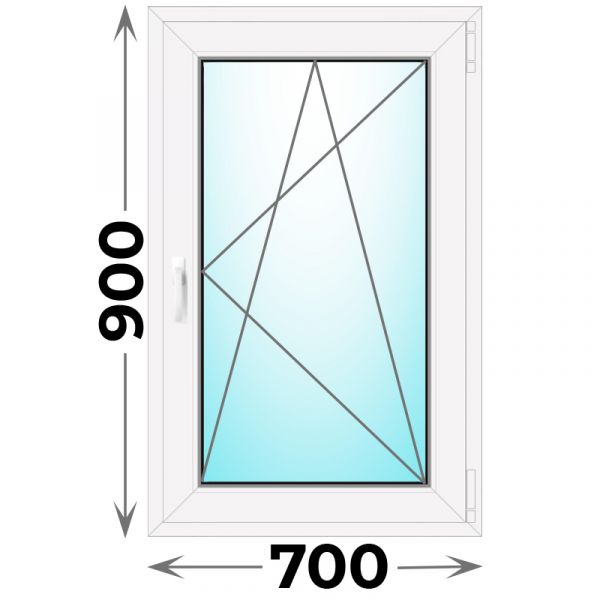 Пластиковое окно 700x900 одностворчатое (MELKE)