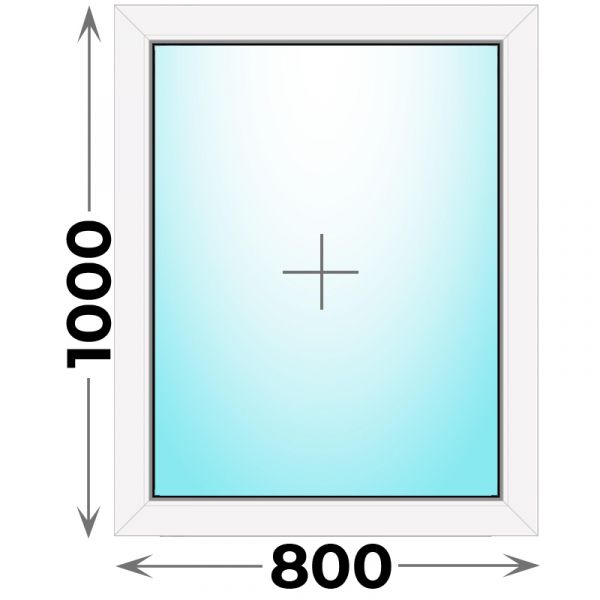 Пластиковое окно 800x1000 глухое (MELKE)