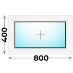 Пластиковое окно глухое 800x400 (Novotex)