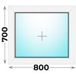 Пластиковое окно 800x700 глухое (MELKE)
