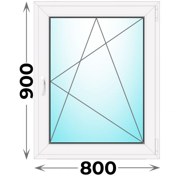 Пластиковое окно 800x900 одностворчатое (Veka WHS)