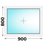 Пластиковое окно 900x800 глухое (MELKE)