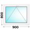 Пластиковое окно 900x800 одностворчатое (фрамуга), профиль - MELKE Lite 60 (двухкамерный стеклопакет)