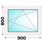 Пластиковое окно 900x800 одностворчатое (MELKE)